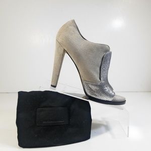 Alexander Wang Frida Suede Peep Toe Booties Sz 40